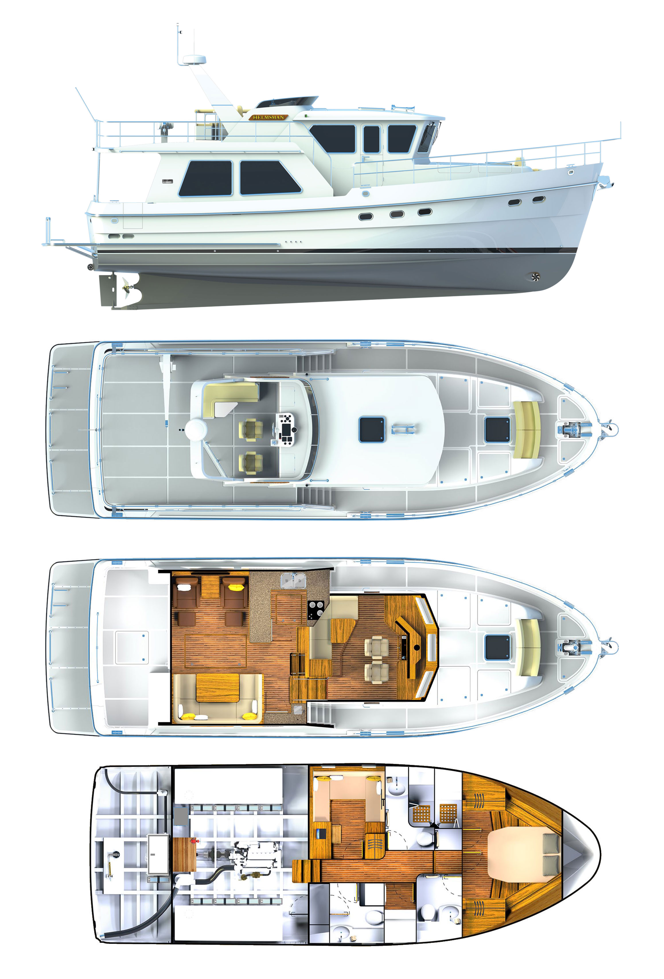 helmsman 46 pilothouse trawler yacht