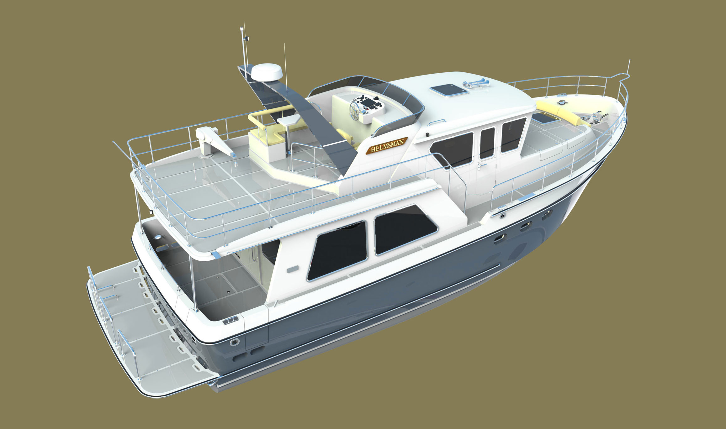 helmsman 46 pilothouse trawler yacht